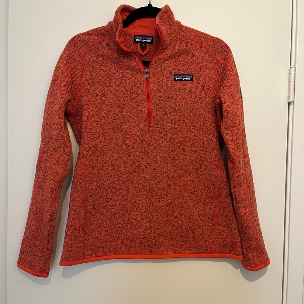 Patagonia Women’s Better Sweater 1/4 Zip, Tomato, Size Small